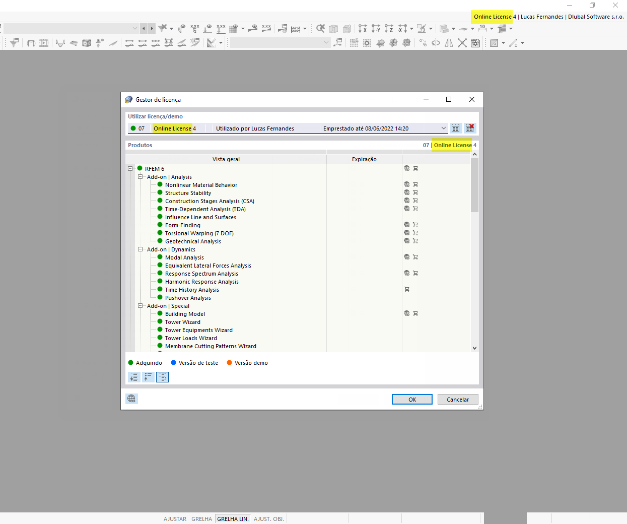 FAQ 005165 | Só já existem licenças online para o RFEM 6 e o RSTAB 9?