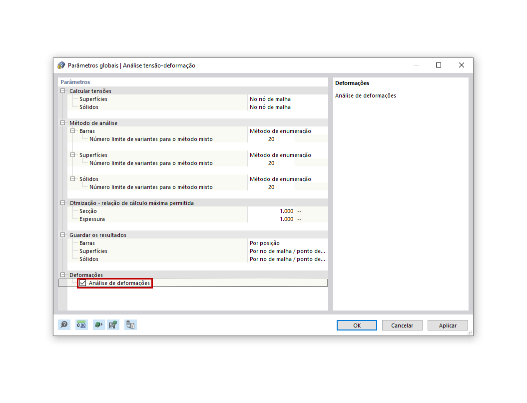 FAQ 005166 | É possível apresentar a análise de deformações de uma superfície (limite 0,5‰)?