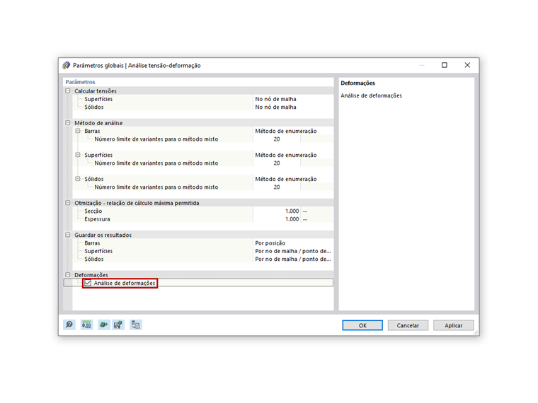 FAQ 005166 | É possível apresentar a análise de deformações de uma superfície (limite 0,5‰)?