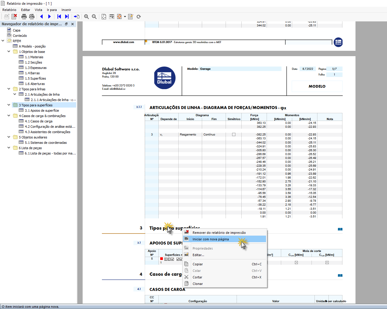FAQ 005182 | É possível criar quebras de página manualmente no relatório de impressão?