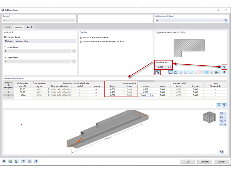 FAQ 005184 | Como é que posso eliminar ou reduzir a largura efetiva de uma nervura para um dos lados no RFEM 6?