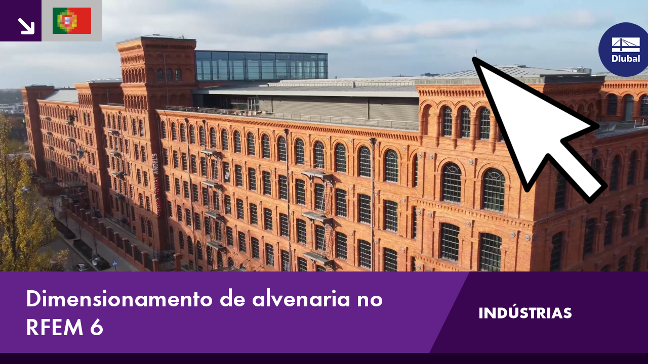 Análise de modelo de alvenaria no RFEM 6 com simulação de carga e resultados de dimensionamento.