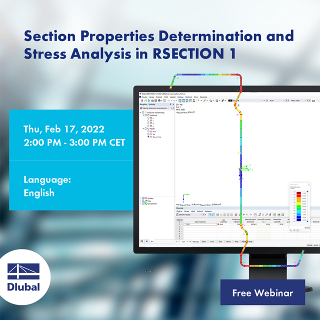 Determinação de propriedades de secções e análise de tensões no RSECTION 1