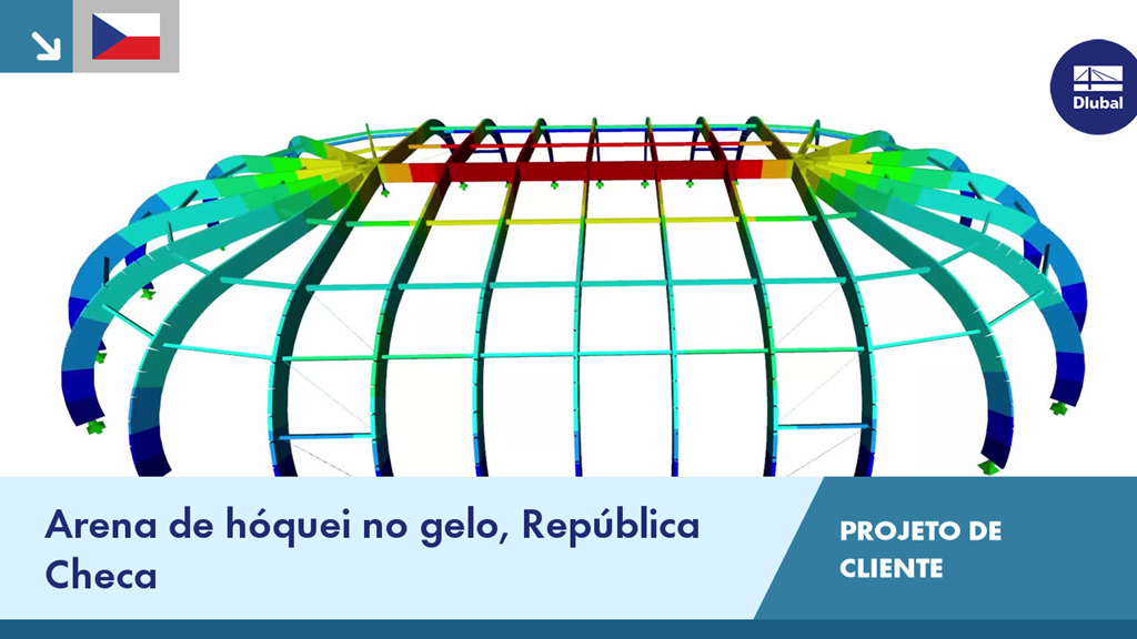 Arena de hóquei no gelo em Jičín, República Checa, um projeto de cliente com arquitetura moderna