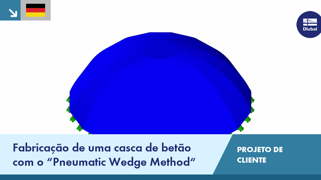 Fabrico de uma casca de betão com o método de cunha pneumática em Viena, Áustria