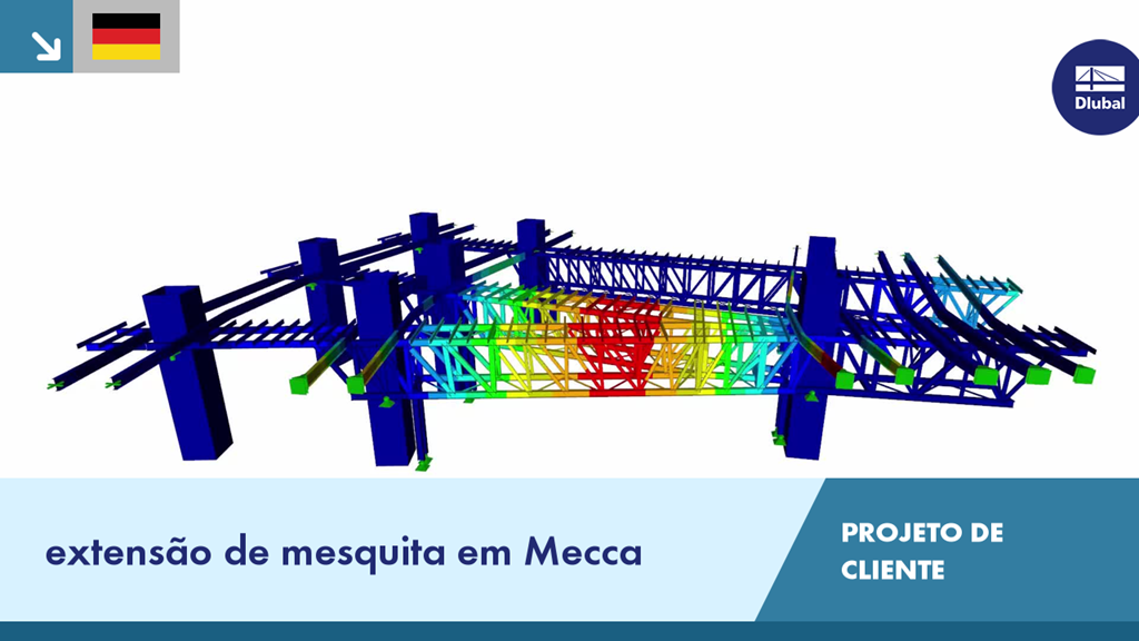 Visualização da extensão da mesquita em Meca, baseada num projeto de cliente. A construção apresenta impressionantes detalhes arquitetónicos.