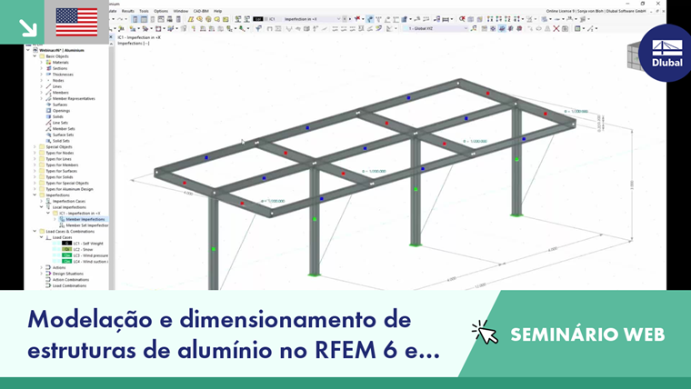 Modelação e dimensionamento de estruturas de alumínio