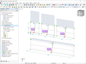 Distribuição de força axial (nx)