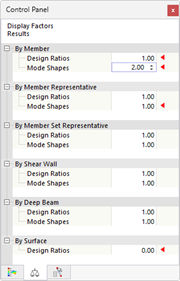 Ajustar fatores de visualização para resultados de dimensionamento