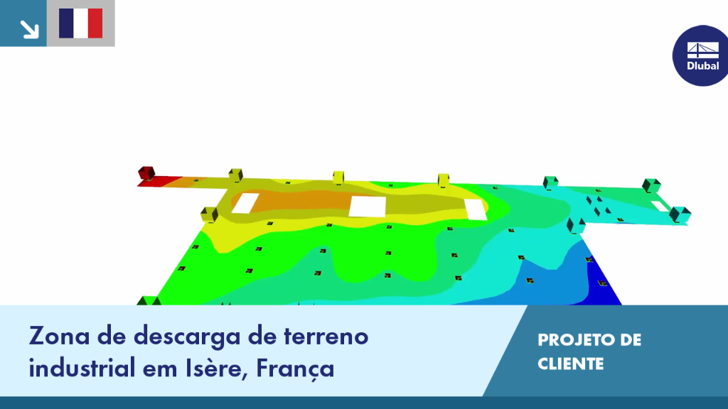 Área industrial em Isère com grande espaço de descarga e camiões na área