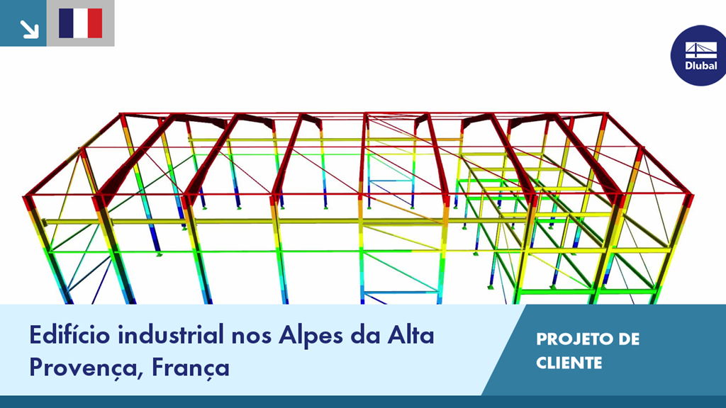 Edifício industrial moderno nos Alpes de Haute-Provence, projetado para um cliente em França.
