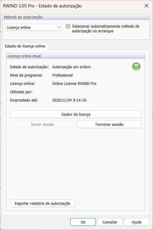 Estado de autorização