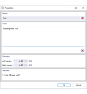 Inserir texto simples