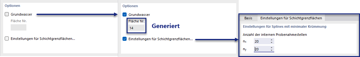 Opções de tipos de maciço de solo para perfis de perfuração
