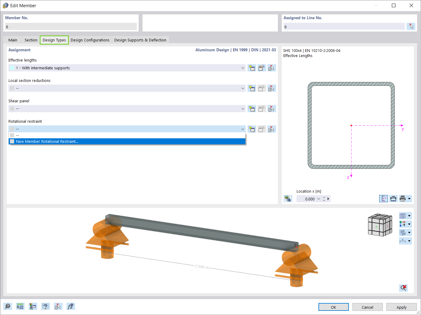 Tipos para dimensionamento de alumínio