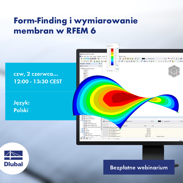 Form-finding e dimensionamento de membranas no RFEM 6