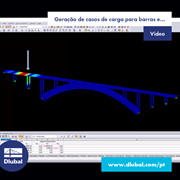Geração de casos de carga para barras e barras contínuas