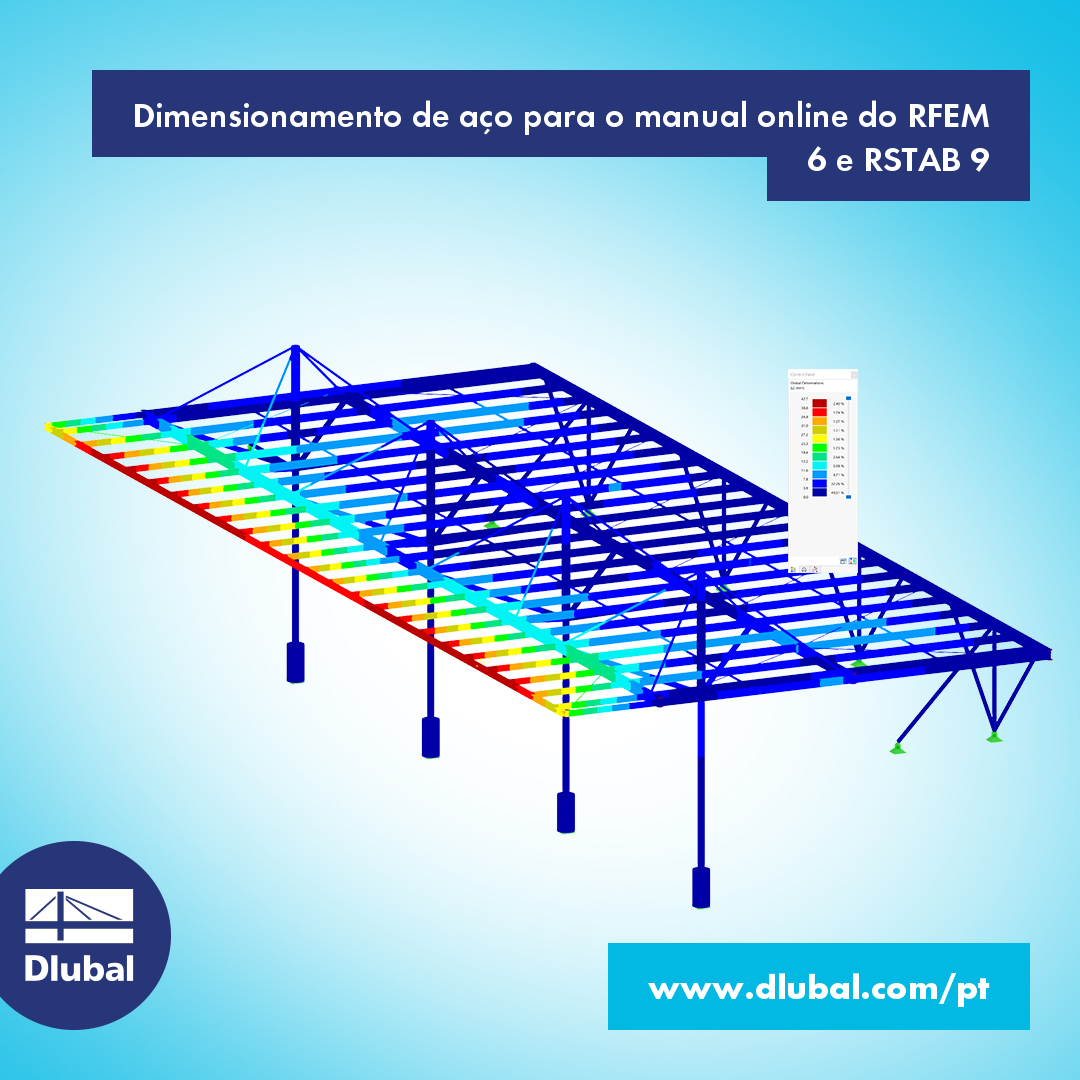 Manual online de dimensionamento de aço para o RFEM 6\n e RSTAB 9