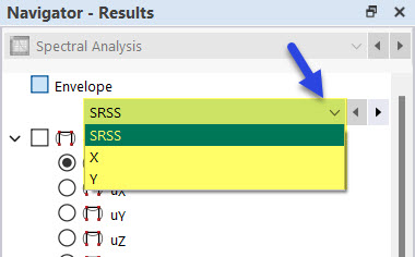 Selecionar resultados para envolvente ou componentes