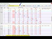 Resultados por barra na tabela para análise de espectro