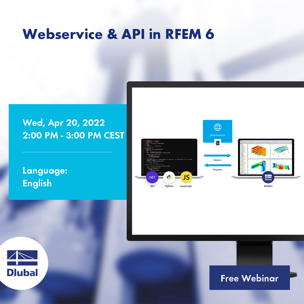 Serviço web e API no RFEM 6