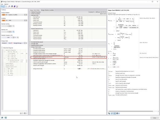 KB 001733 | Dimensionamento de pilares de betão armado segundo ACI 318-19 no RFEM 6