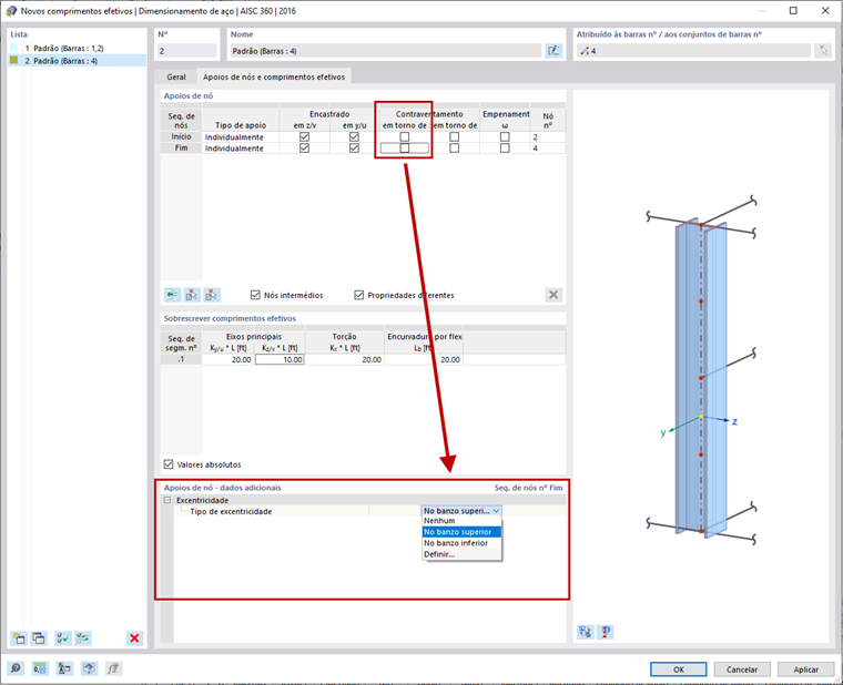 FAQ 005240 | Como é que defino comprimentos efetivos ao realizar o dimensionamento de aço no RFEM 6?
