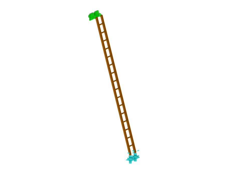 Escada com apoio de fricção