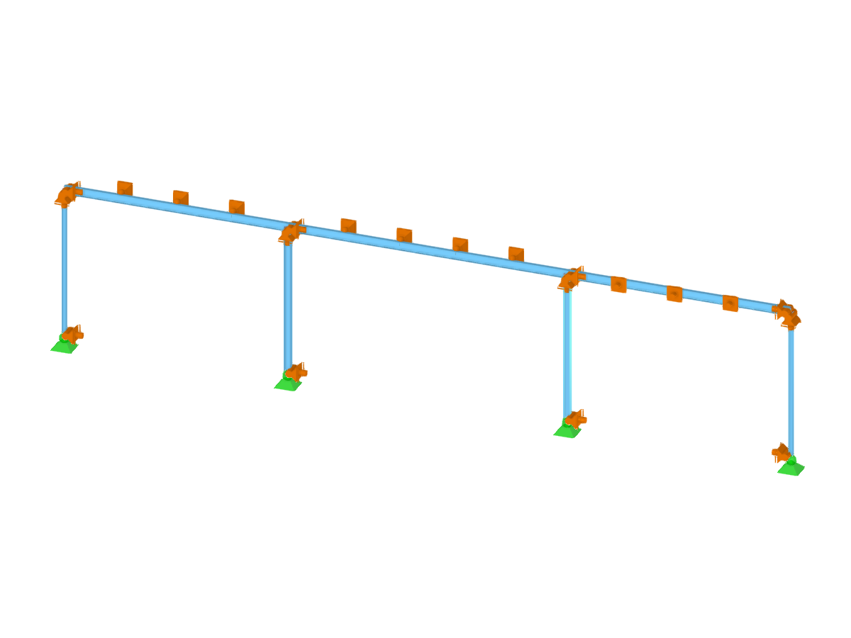 Pórtico de pavilhão sem imperfeições