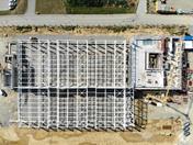 Vista aérea da construção em bruto (© Isenmann Ingenieure)