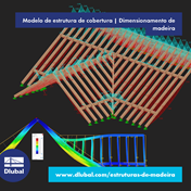 Modelo de estrutura de cobertura | Dimensionamento de estruturas de madeira