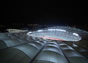 Estádio com cobertura de membrana (© Huana Engineering Consulting (Beijing) Co., Ltd., gmp Architects, Christian Gahl, Zeng Jianghe)