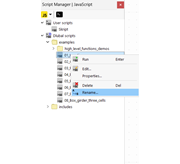 Alterar nome script em "Gestor de scripts"