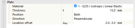Configuração da placa – com a barra de referência selecionada