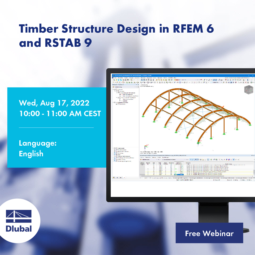 Dimensionamento de estruturas de madeira no RFEM 6 e no RSTAB 9