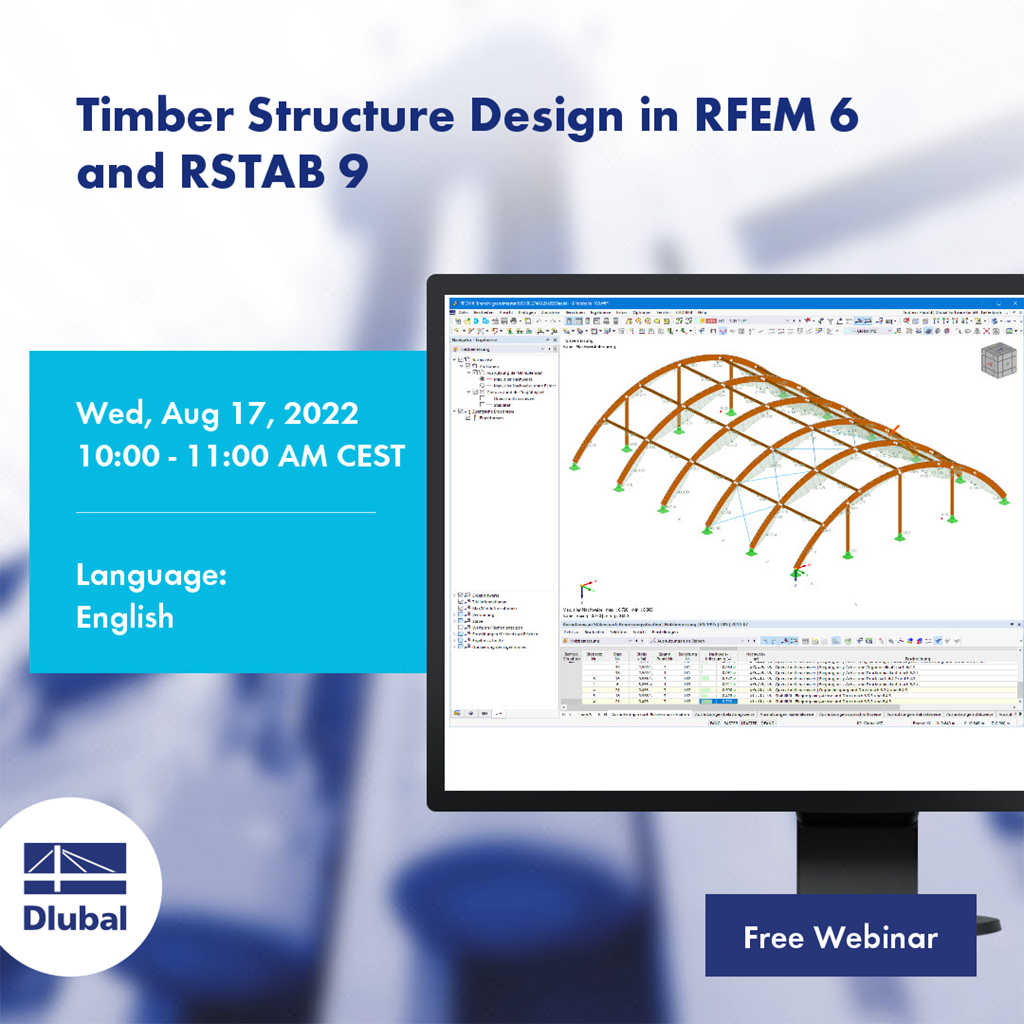 Dimensionamento de estruturas de madeira no RFEM 6 e RSTAB 9