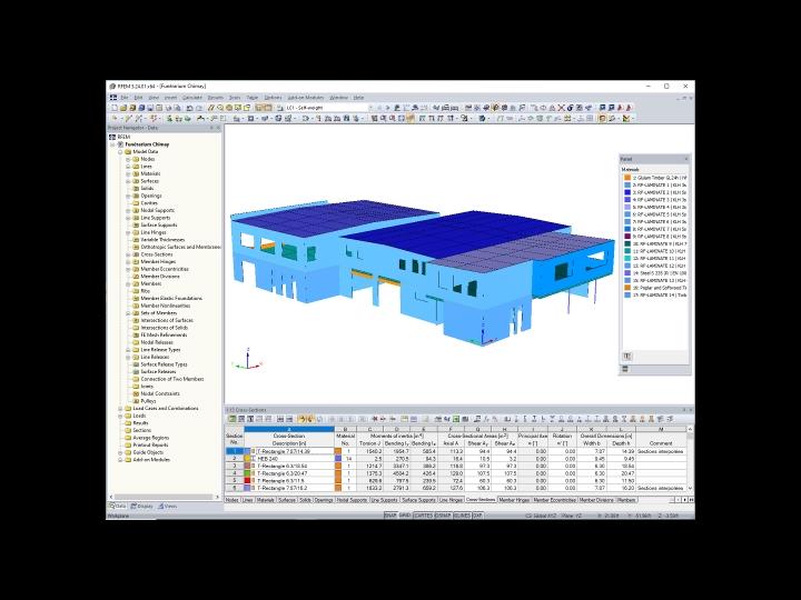 Modelo 3D da agência funerária no RFEM (©D-Bois)