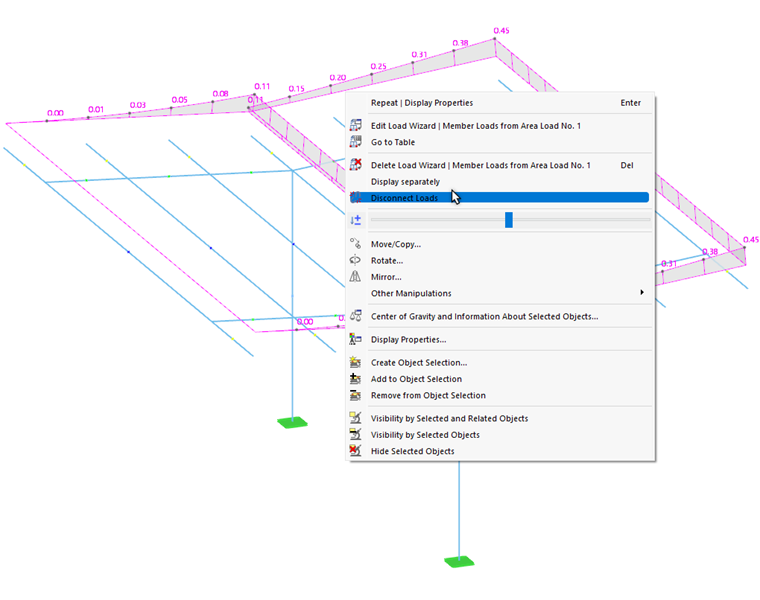 Desconectar cargas geradas