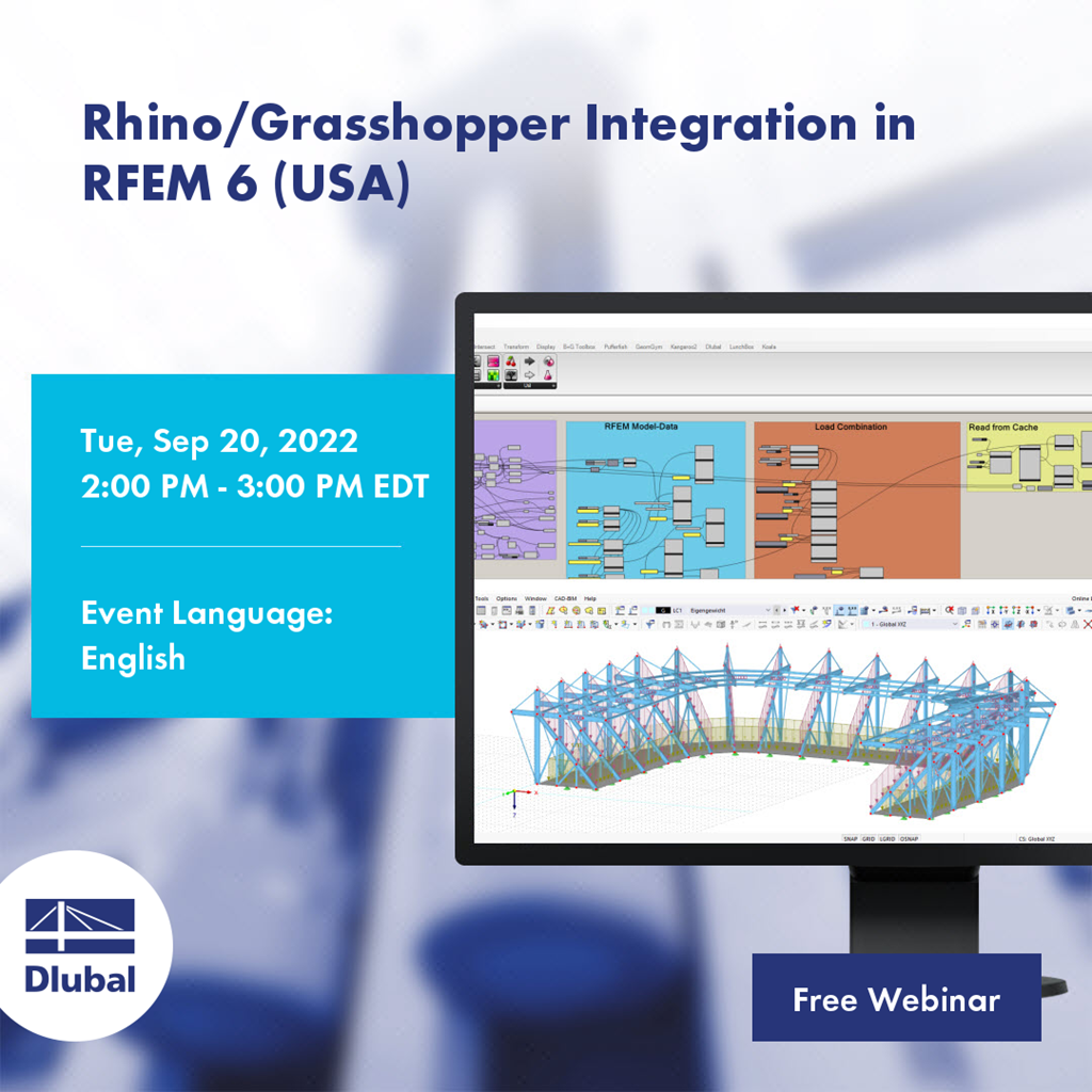 Integração Rhino/Grasshopper no RFEM 6 (EUA)