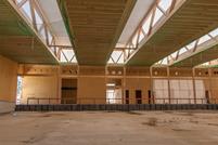 Vista interior do pavilhão durante a construção (© merz kley partner GmbH)