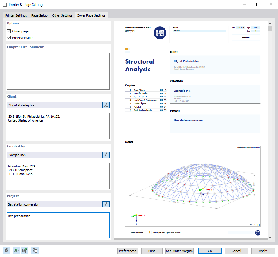 Ajustar a folha de rosto