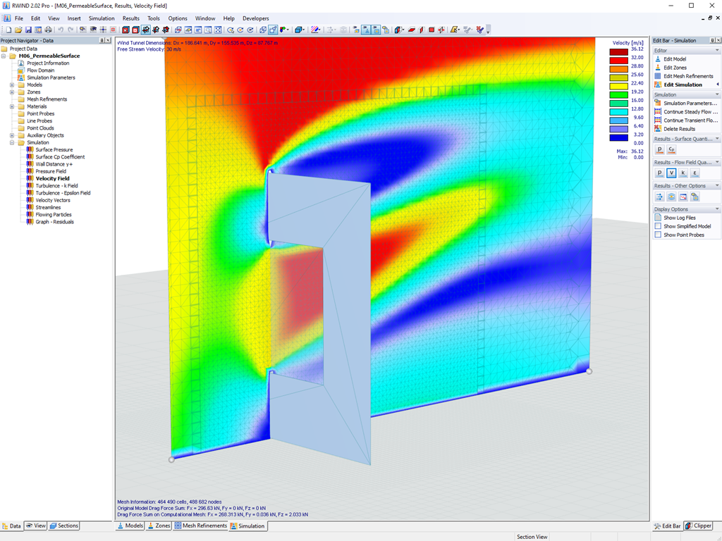 Função 002551 | Permeabilidade ao vento livremente ajustável para superfícies