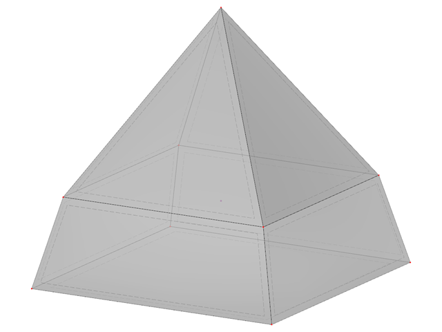 ID de modelo 2167 | SLD013 | Pirâmide retangular com parte inferior cónica