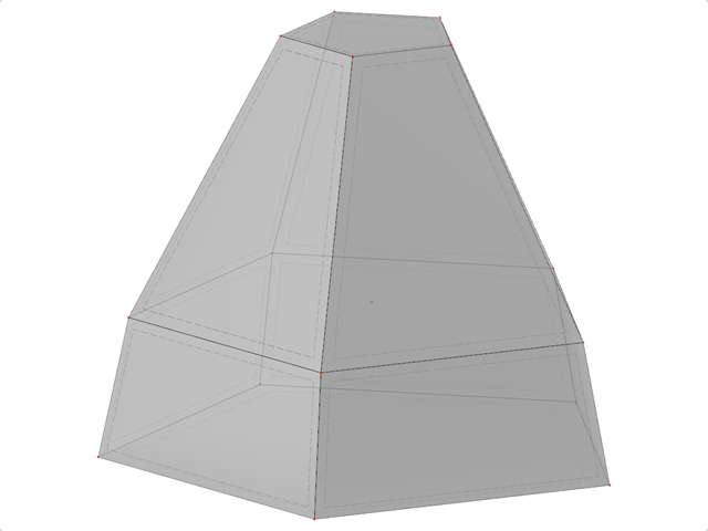 ID de modelo 2188 | SLD024 | Pirâmide truncada com parte inferior cónica