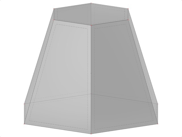 ID de modelo 2202 | SLD032 | Pirâmide hexagonal truncada