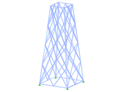 ID de modelo 2286 | TSR062-a | Torre triangulada | Planta retangular | Diagonais X duplas (não interconectadas)