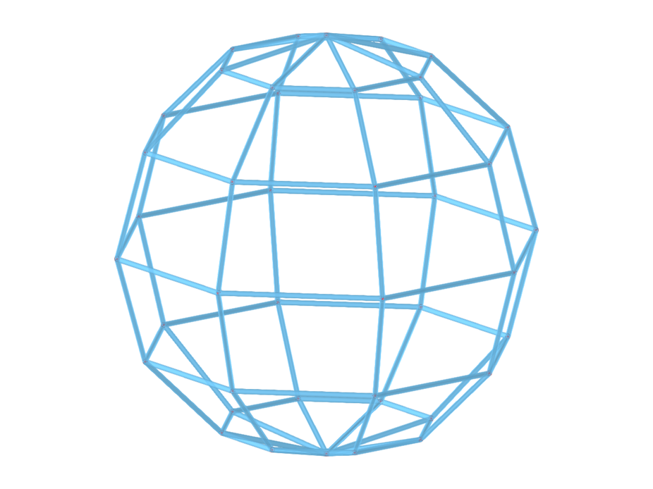 ID do modelo 2864 | SPH001 | Esfera | Meridianos poligonais e paralelos