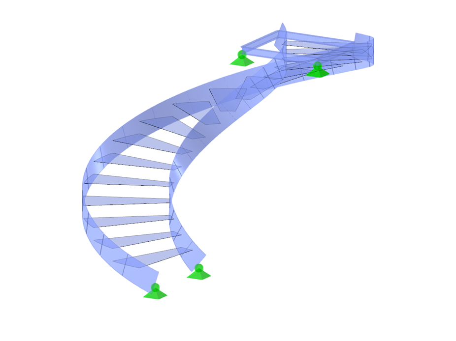 ID de modelo 3083 | STS021-crv-a | Escadas | Circular | Para cima-direita