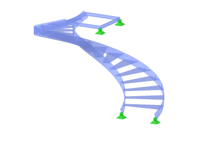 ID de modelo 3092 | STS020-crv-b | Escadas | Circular | Para cima-esquerda
