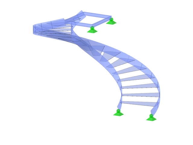 ID de modelo 3094 | STS021-crv-b | Escadas | Circular | Para cima-esquerda